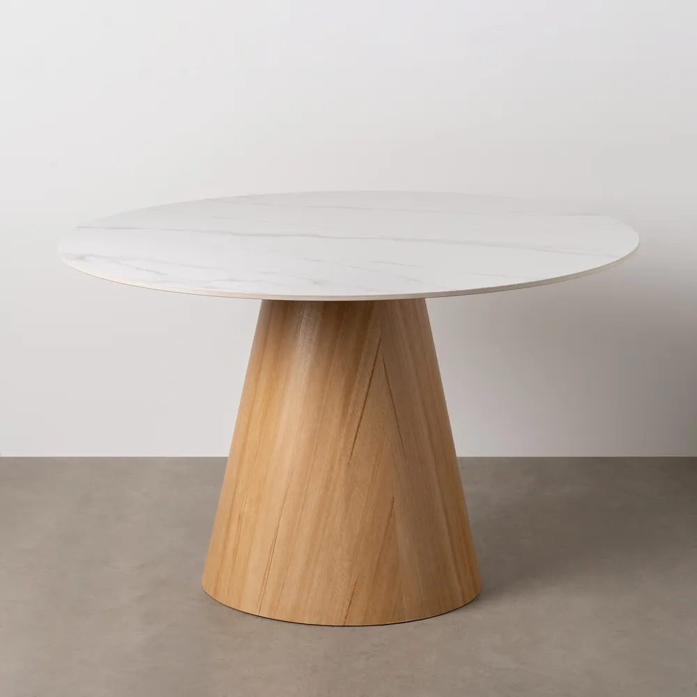 Masa Sufragerie Marmol Ceramica Alba - CreativDeco.ro [2]