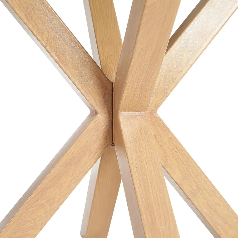 Masa Sufragerie Rotunda Spider, Sticla Lemn - CreativDeco.ro [5]
