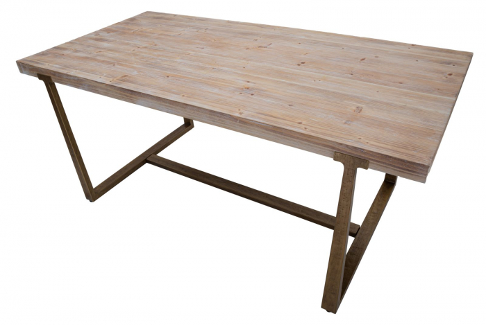 Masa sufragerie vintage 8 persoane blat masiv rustic CreativDeco [4]