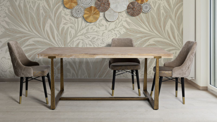 Masa sufragerie vintage 8 persoane blat masiv rustic CreativDeco [7]