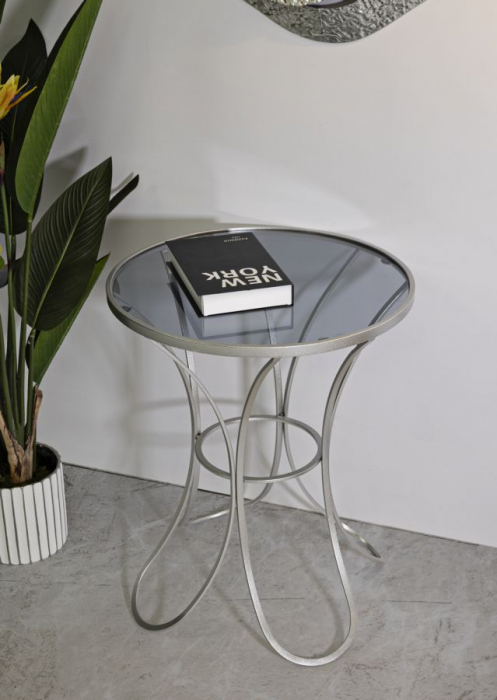 Masuta rotunda cu sticla | Mobilier versatil CreativDeco [2]