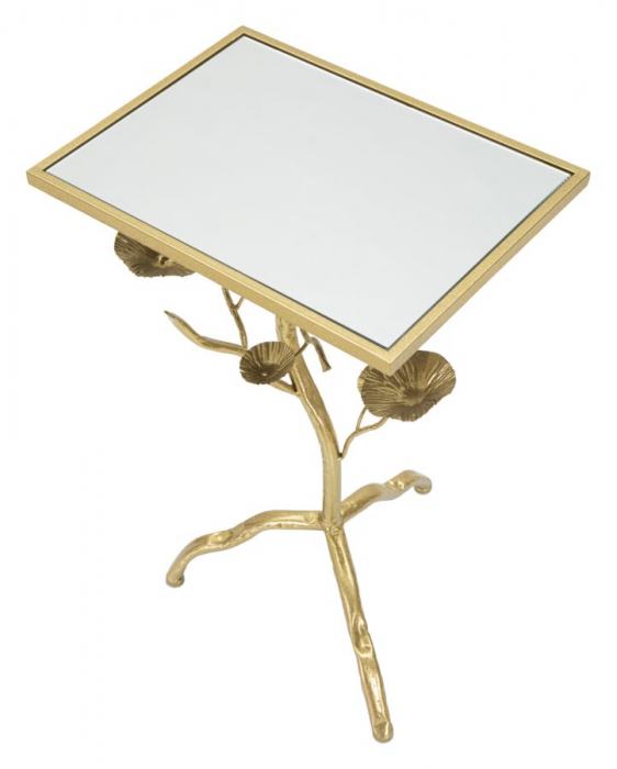 Masuta aurie cu blat oglinda | Decor living | CreativDeco [3]