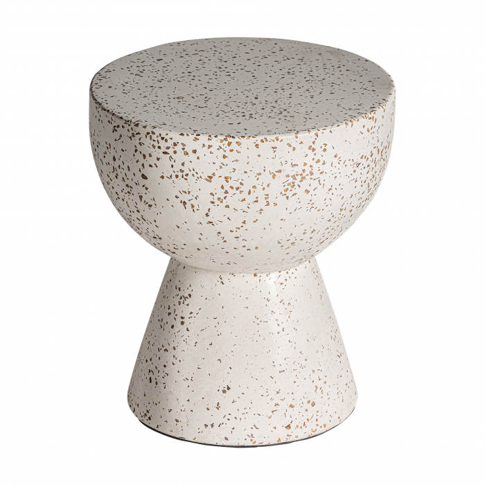 Masuta auxiliara contemporana terrazzo alb|Masute decorative [2]