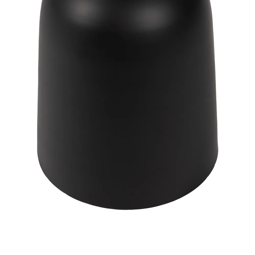 Masuta auxiliara, metal lemn, negru natural - CreativDeco.ro [7]