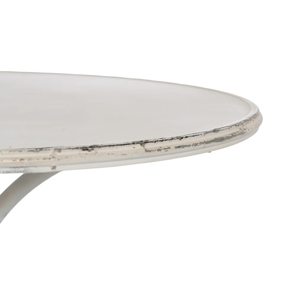 Măsuță metal crem, decor shabby chic [5]