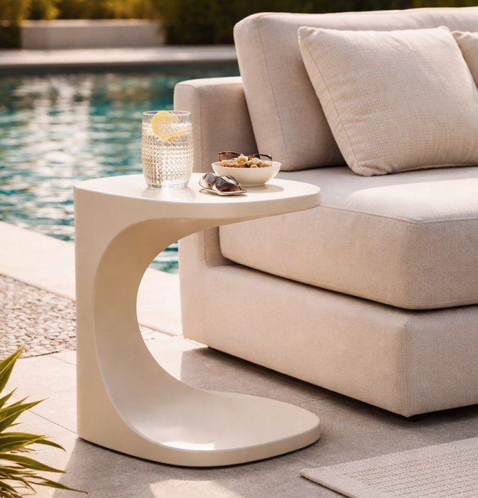 Masuta auxiliara plastic alb design arcuit 42x42x52 cm [7]