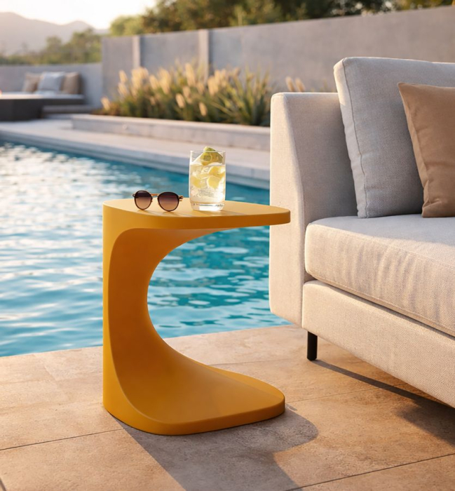 Masuta auxiliara plastic galben mustar arcuit 42x42x52 cm [8]