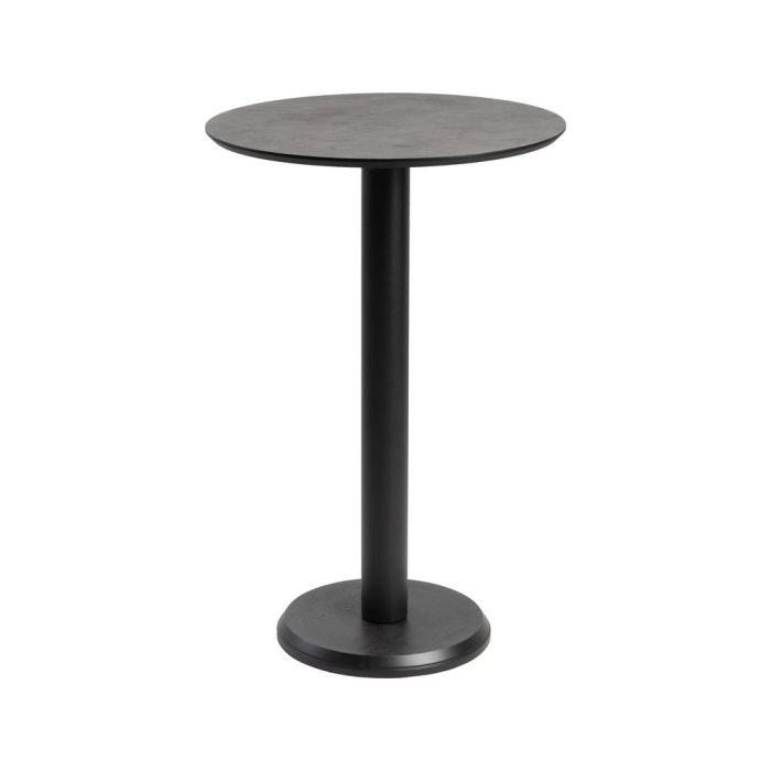 Măsuță înaltă rotundă din MDF și metal antracit [2]