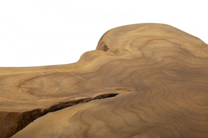 Măsuță rustică din lemn tec reciclat cu design neregulat sculptat manual [5]