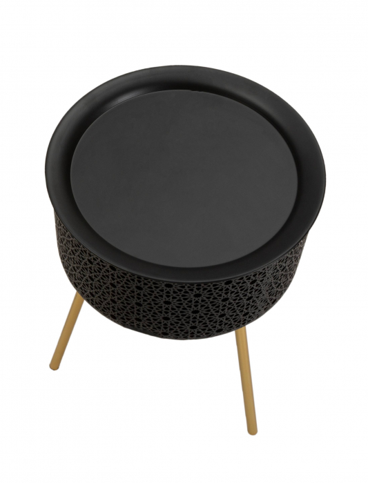 Masuta Glam metalica negru auriu Blacky | CREATIVDECO.RO [5]