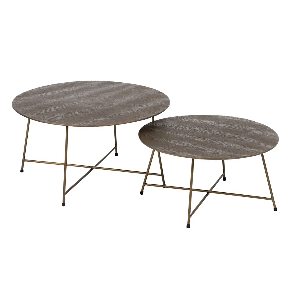 Masuta cafea aluminiu auriu invechit [4]