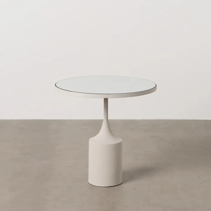 Măsuță decorativă albă oglindă, mobilier sofisticat [1]