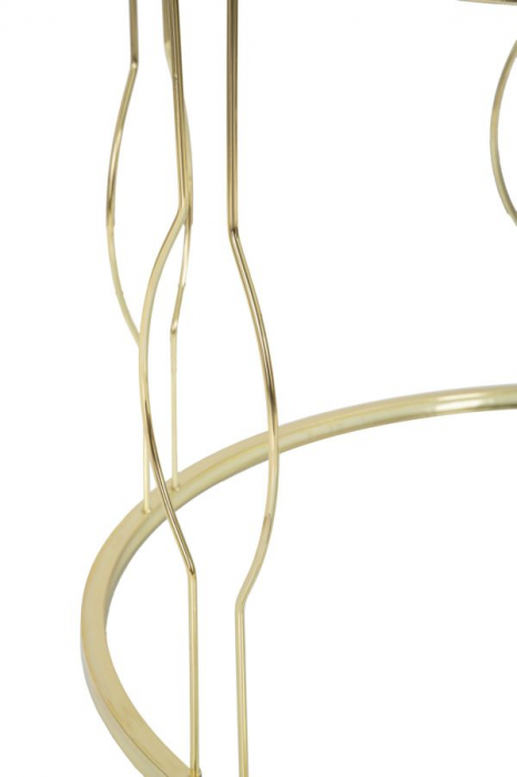 Masuta cafea Greeny, fier auriu, sticla multicolor - creativdeco.ro [5]