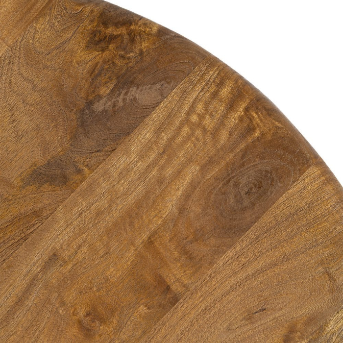 Măsuță de cafea joasă rotundă din lemn de mango [8]