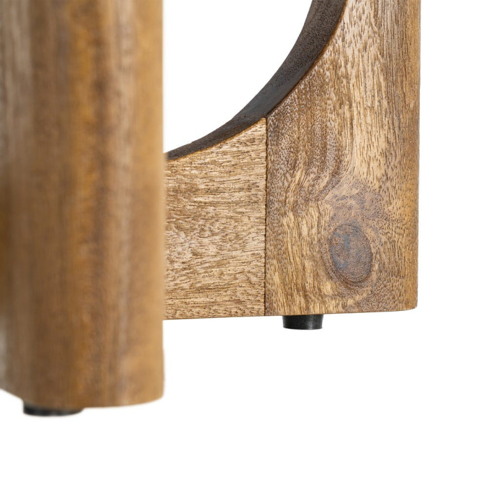 Măsuță de cafea joasă rotundă din lemn de mango [7]