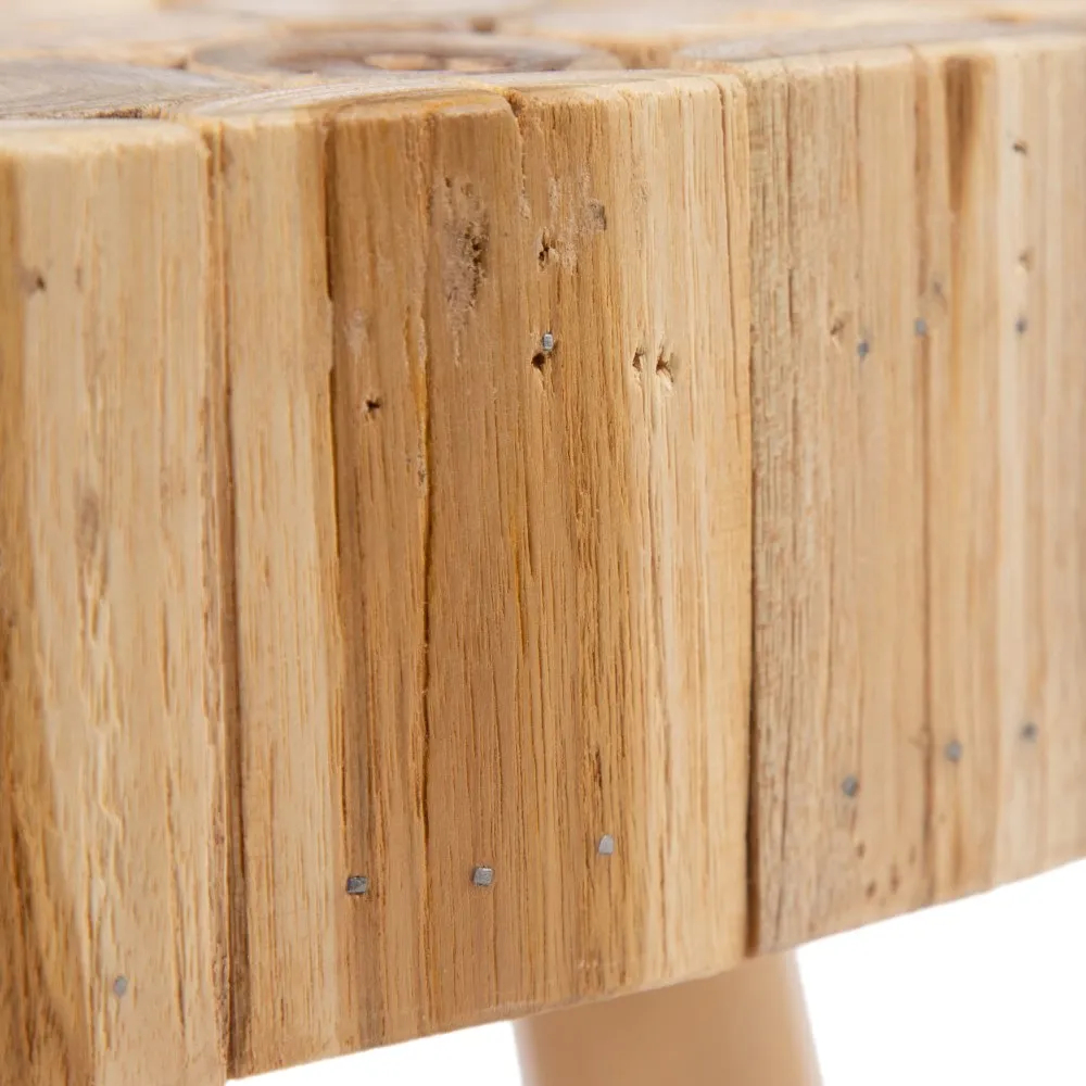 Masuta cafea lemn de tec, culoare natural - CreativDeco.ro [7]