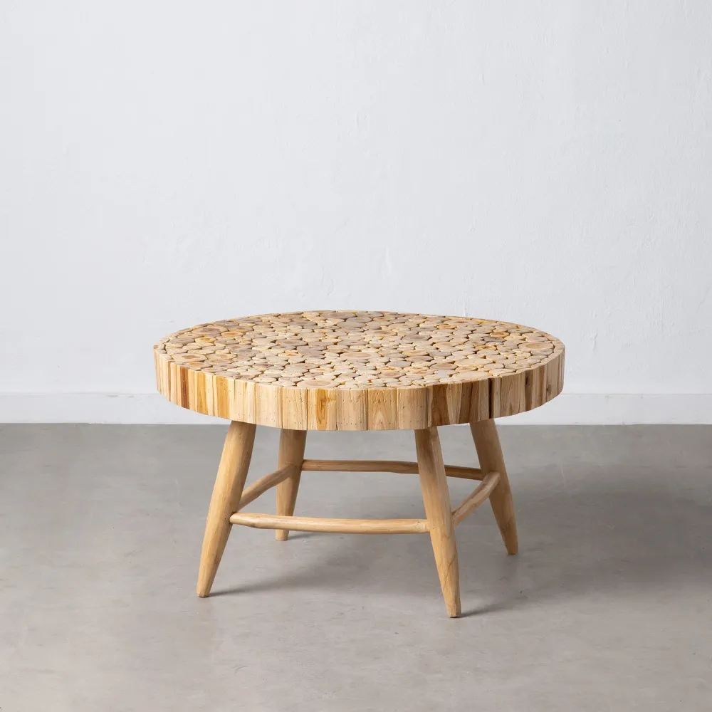 Masuta cafea lemn de tec, culoare natural - CreativDeco.ro [2]