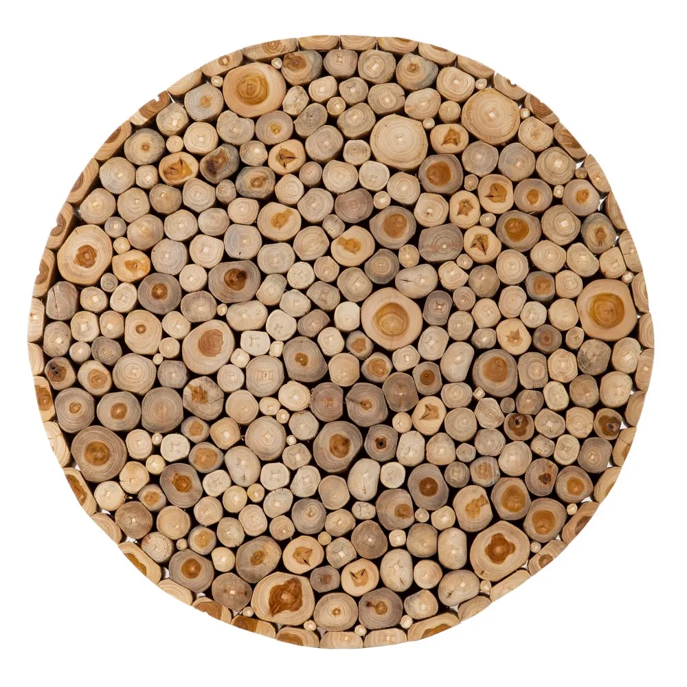 Masuta cafea lemn de tec, culoare natural - CreativDeco.ro [4]