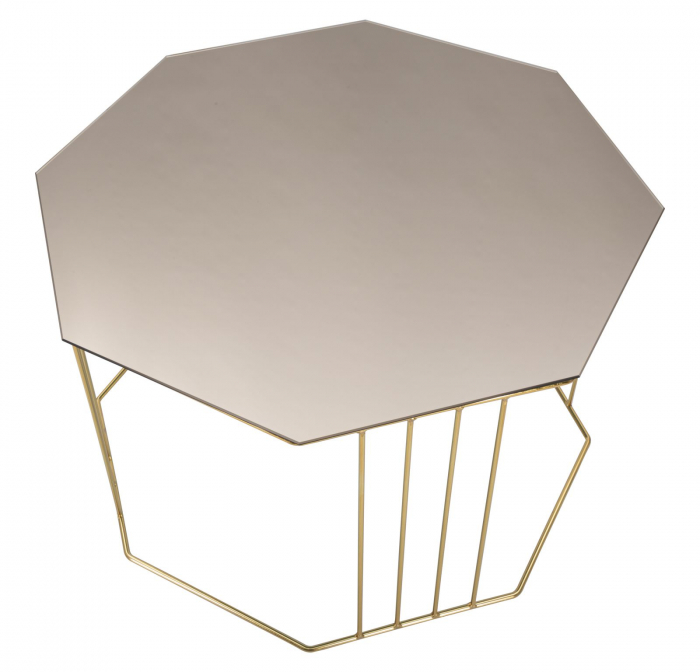Masuta cafea Octogon, metal oglinda [5]