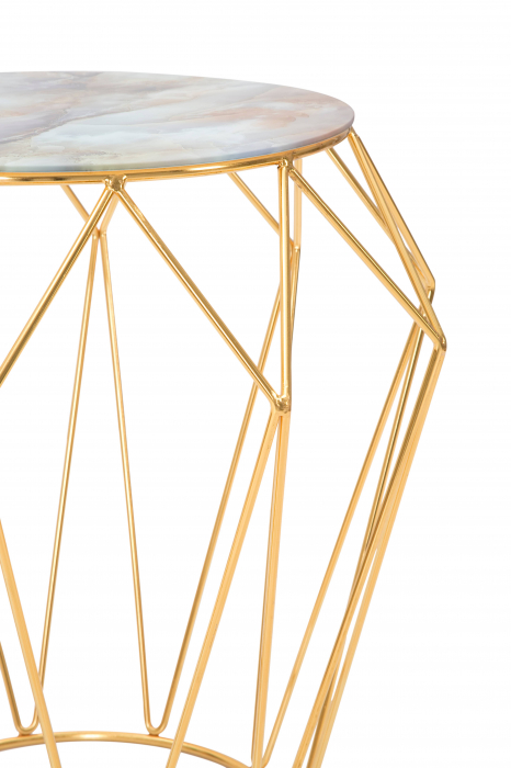 Masuta cafea Start, auriu, multicolor - creativdeco.ro [5]