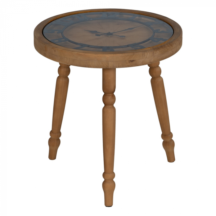 Masuta Rotundă cu Ceas CreativDeco - Accesoriu Rustic pentru Living sau Birou [3]