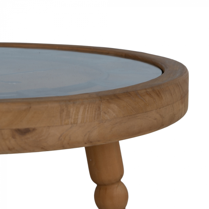 Masuta Rotundă cu Ceas CreativDeco - Accesoriu Rustic pentru Living sau Birou [6]