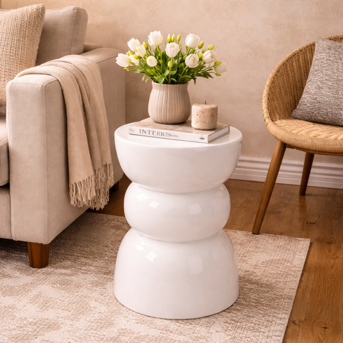 Masuta alba Titou design modern japandi|Masute cafea premium [2]