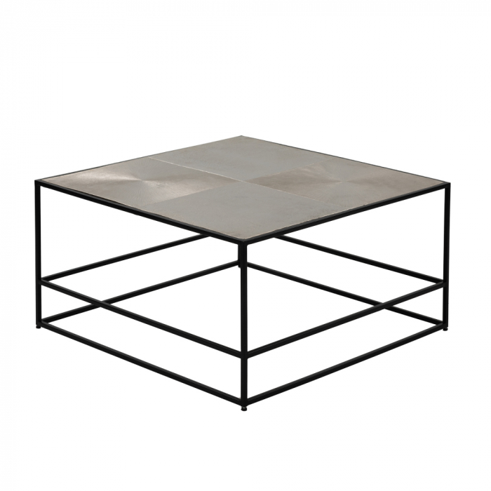 Masuta cafea argintiu negru Hadston - design industrial modern [2]