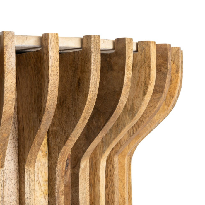 Masuta de cafea din lemn de mango cu blat rotund din marmura 78,5 cm [7]