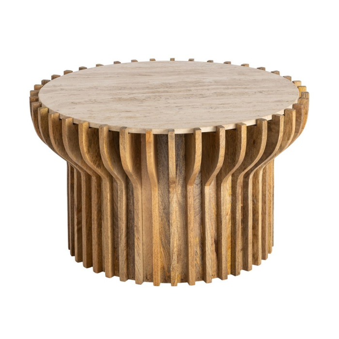 Masuta de cafea din lemn de mango cu blat rotund din marmura 78,5 cm [3]