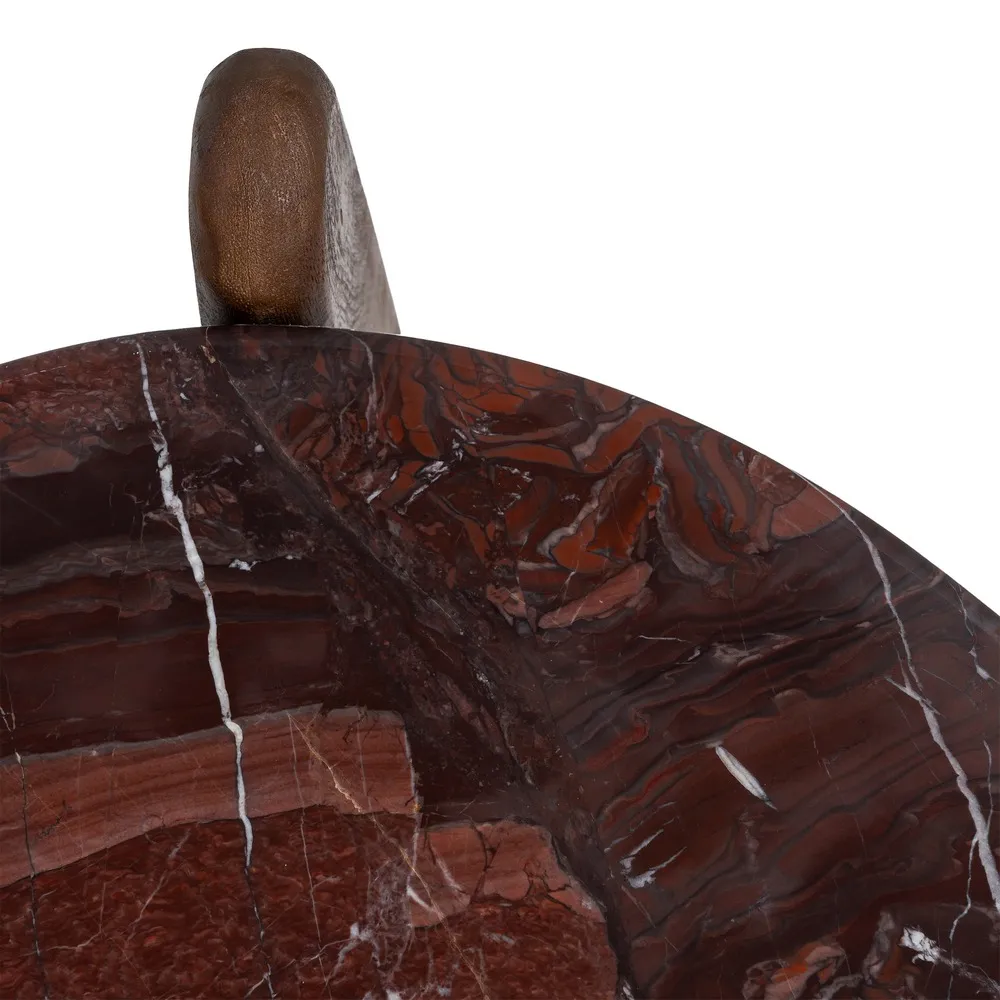 Măsuță de cafea cu blat de marmură pe picioare din lemn de mango [4]