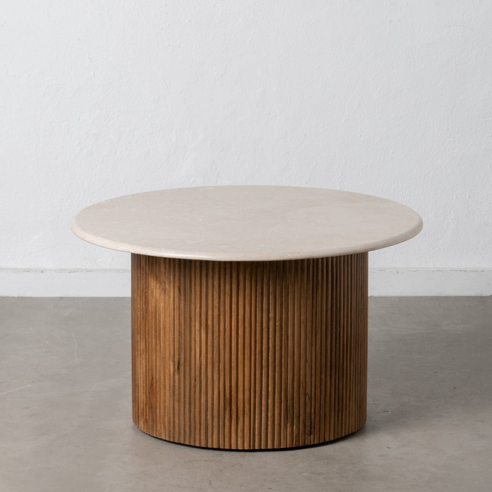 Masa Cafea Eleganta CreativDeco - Blat Texturat si Lemn Natural [1]