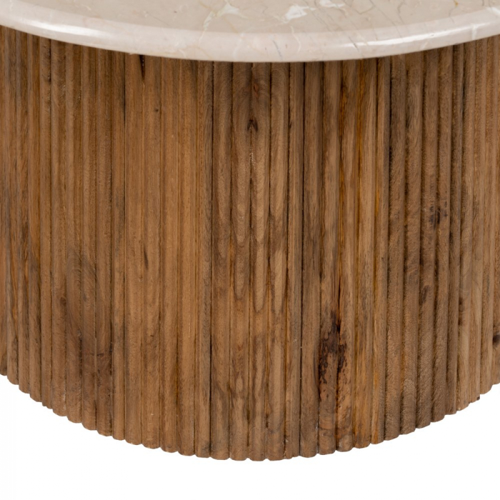 Masa Cafea Eleganta CreativDeco - Blat Texturat si Lemn Natural [6]