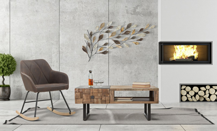 Masuta cafea industriala cu depozitare lemn masiv CreativDeco [8]