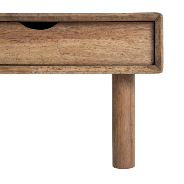 Masuta de cafea din lemn maro cu sertar si sticla [8]