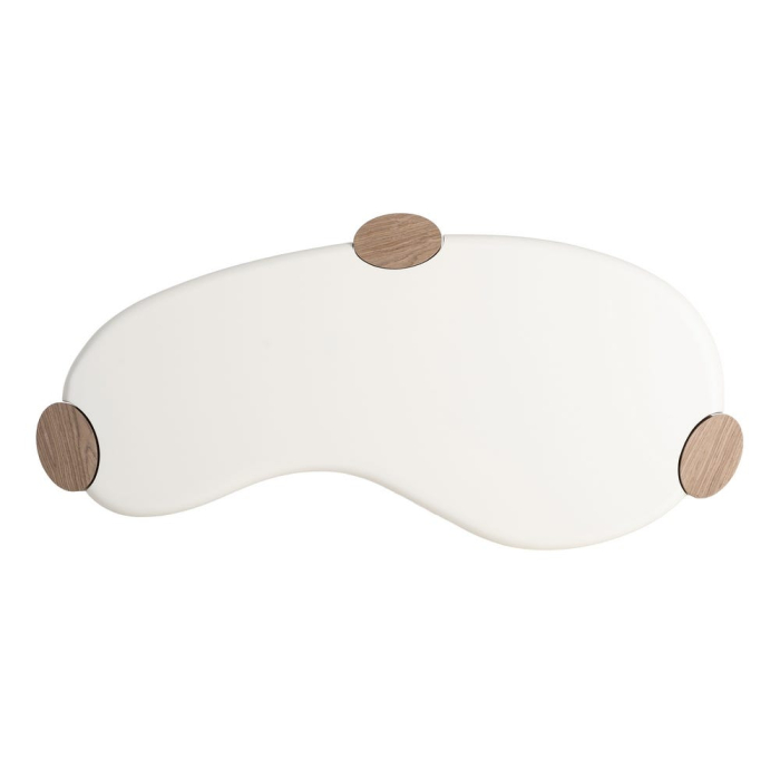 Masuta de cafea din MDF alb cu design organic si picioare finisaj natural [10]