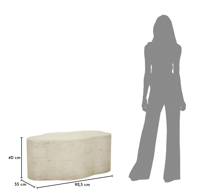 Masuta de cafea organica neregulata crem 92.5x54.8x40 cm [10]