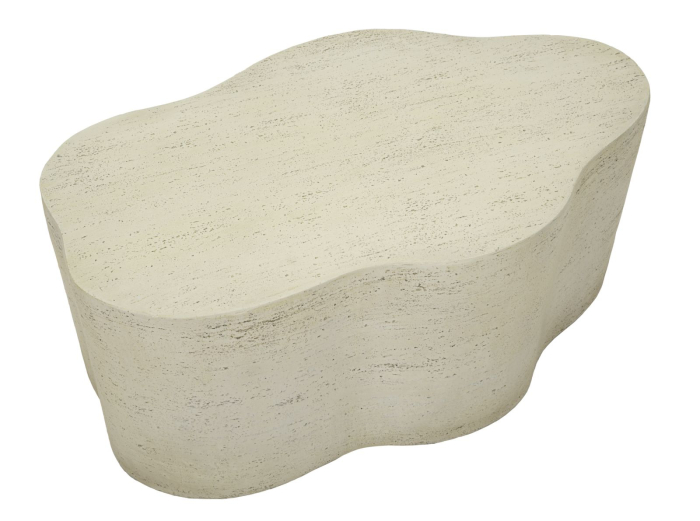 Masuta de cafea organica neregulata crem 92.5x54.8x40 cm [4]