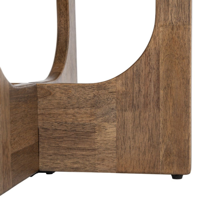 Masuta de cafea moderna din lemn maro cu blat din sticla [7]