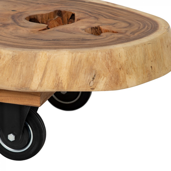 Masuta Cafea Rustica cu Roti CreativDeco - Stil Modern Industrial [6]