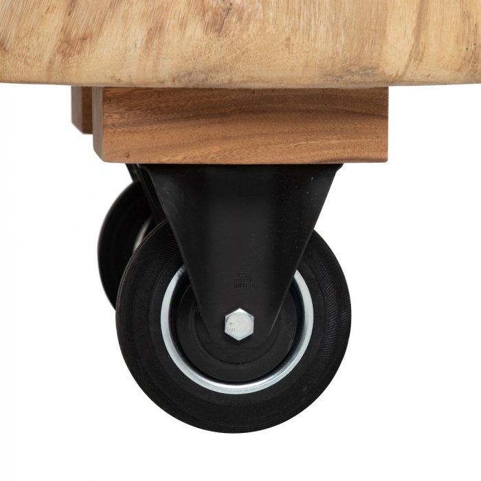 Masuta Cafea Rustica cu Roti CreativDeco - Stil Modern Industrial [7]