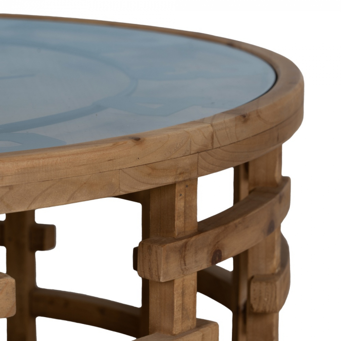 Masa Cafea Unica Ceas CreativDeco - Mobilier Rustic Living [5]