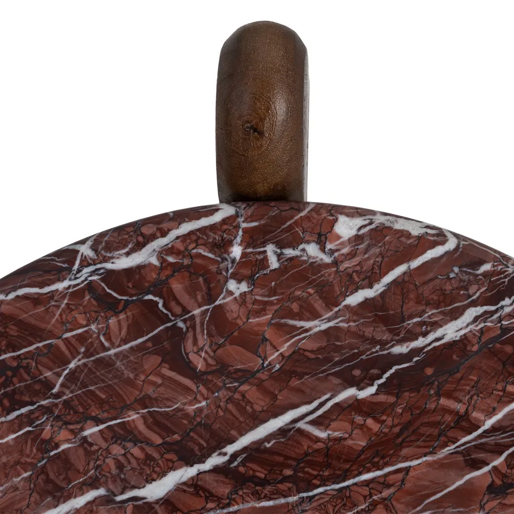 Măsuță de cafea din marmură cu bază din lemn de mango [9]