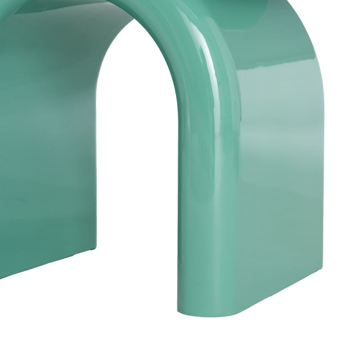 Măsuță de cafea din MDF verde lucios cu bază arcuită [8]