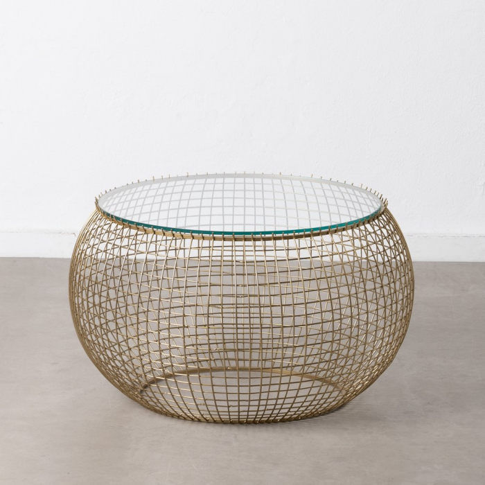 Masuta Glam Aurie si Sticla CreativDeco - Mobilier Modern pentru Living [1]