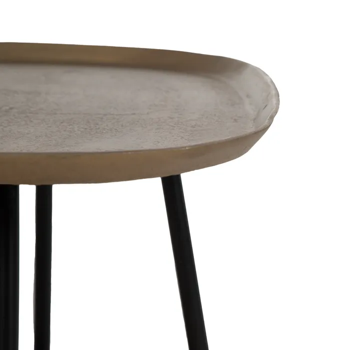 Masă cafea aluminiu fier, decor industrial modern [5]