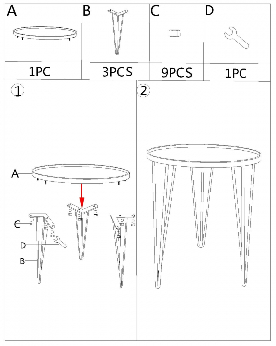 Masuta de cafea Glam, fier auriu oglinda, creativdeco.ro [9]