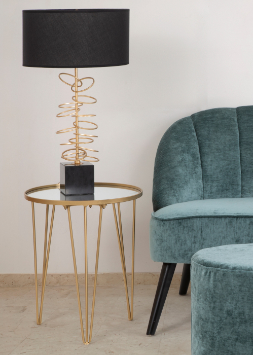 Masuta de cafea Glam, fier auriu oglinda, creativdeco.ro [2]