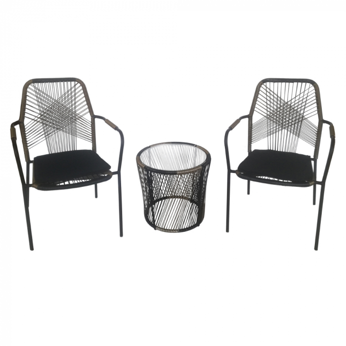 Masuta de cafea ratan sintetic cu blat sticla Breeze [4]