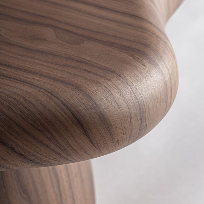 Măsuță de cafea joasă din furnir de nuc cu bază sculpturală Geneiken [5]